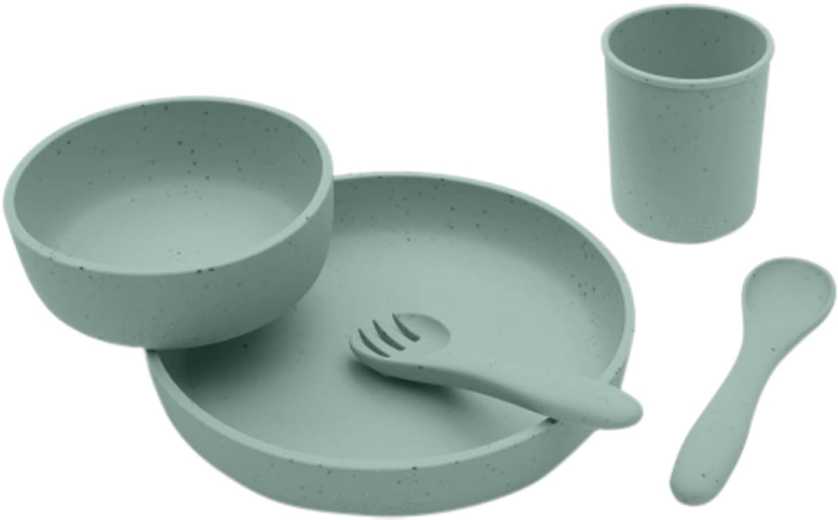 Kikkaboo Eetset - 5 Delig - Platina Siliconen - Groen