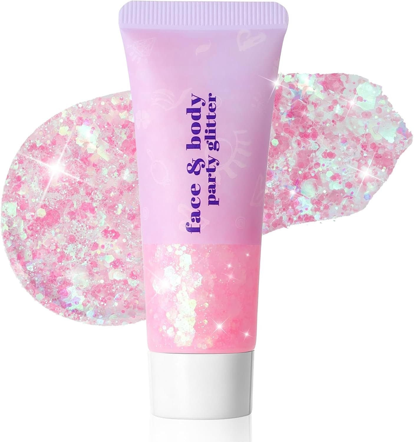 Prreal Body Glitter Gel, Sparkling Holographic Chunky Glitter Makeup,#08 - ShopVlot