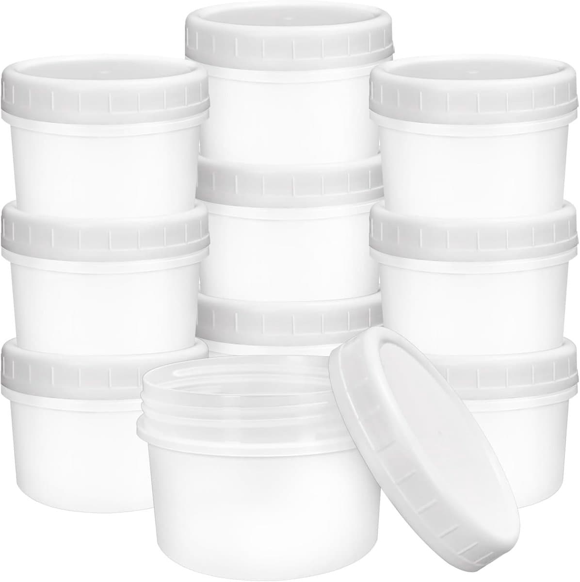 20 Stuks Kleine Voedselcontainers 160ml - Herbruikbare Plastic Bakjes met Lekvrije Deksel, Geschikt voor Magnetron en Vriezer