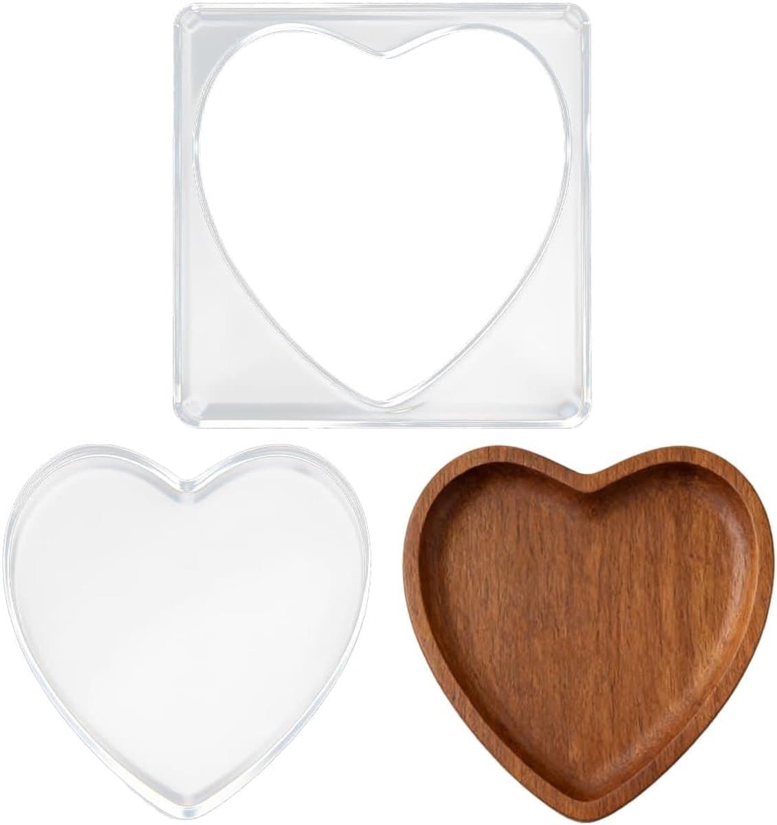 Hart Tray Router Template Houtbewerking Tekening Inlay Sjablonen Clear Acryl Sjabloon voor DIY Houten Plaat Home Decor - ShopVlot
