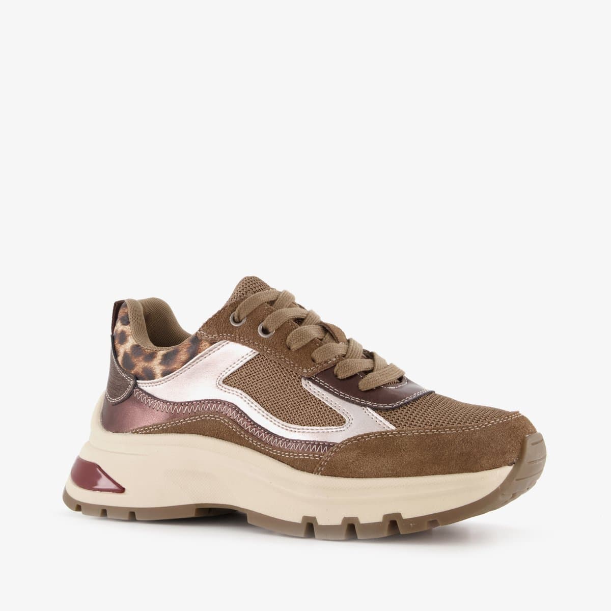 Harper dames sneaker bruin - Maat 38 - Uitneembare zool
