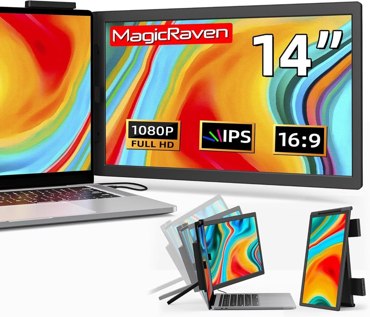 Draagbare 14" FHD Monitor - Schermverlenger voor Laptop 14-16"