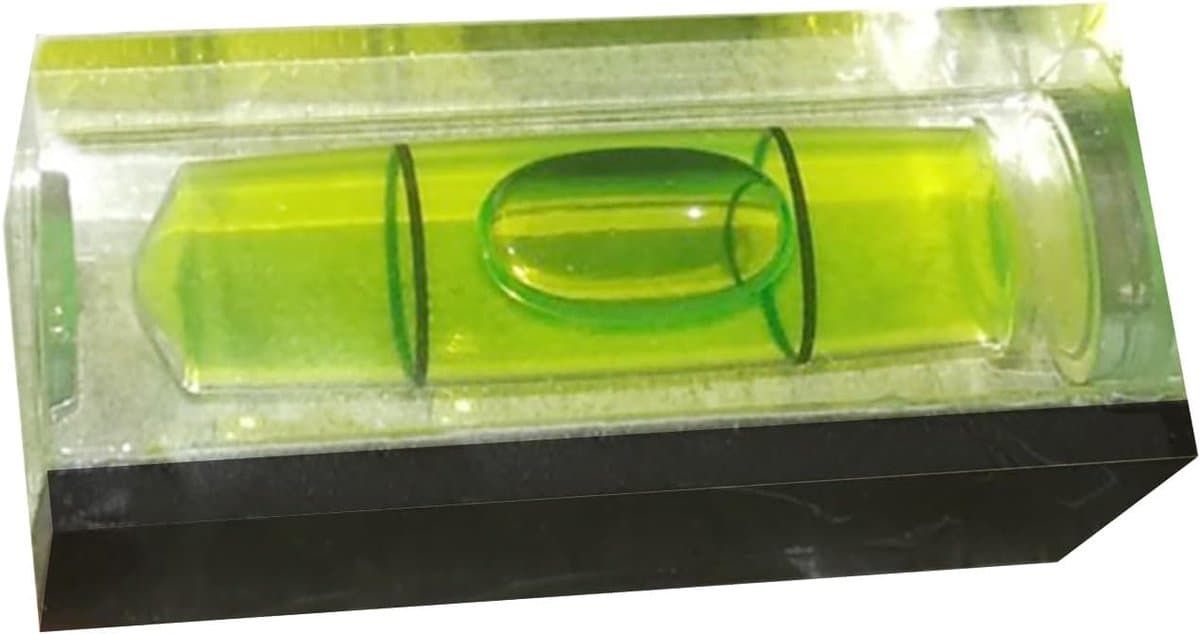 Vierkante waterpas - Mini waterpas - Nauwkeurig meten - Magnetische basis - 10 g - Geel