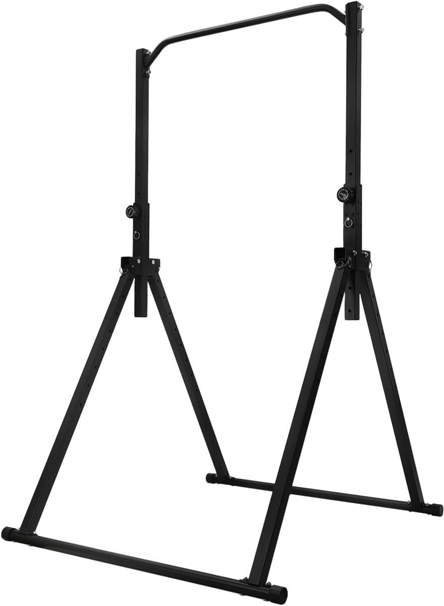 Opvouwbaar optrekstation - Krachtstation - Kracht training - Tot 200 kg belastbaar - Verstelbaar 175-230 cm - Zwart