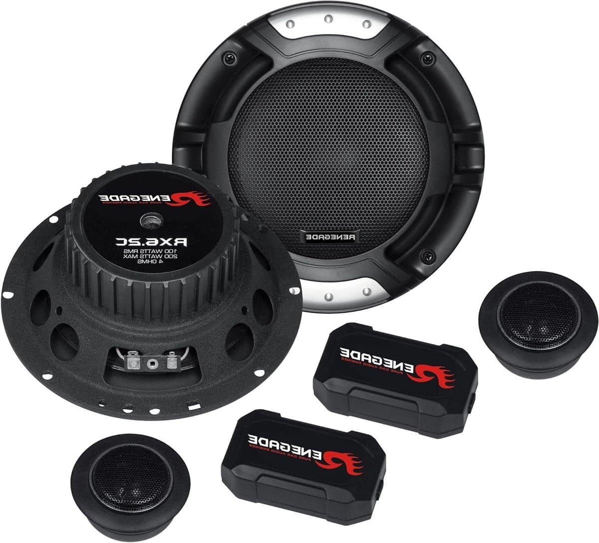 Auto Speakers - Muziek Systeem - Auto Geluid - Krachtig Geluid - 200W Vermogen - Zwart