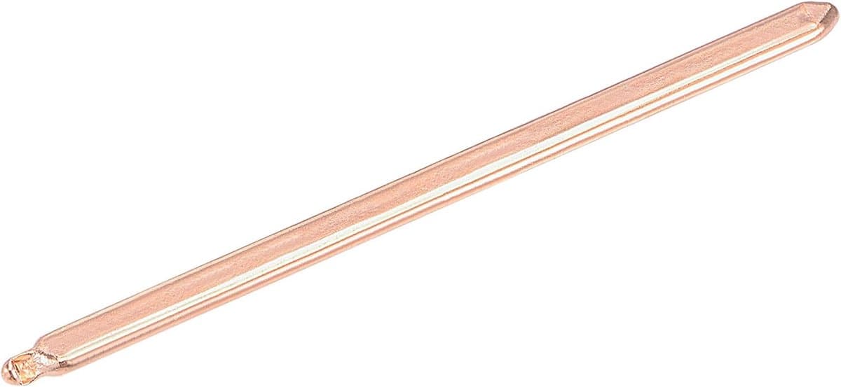 sourcing map Platte koperen heatpijp voor het koelen van laptop CPU GPU koellichaam 100 mm x 7 mm x 3 mm