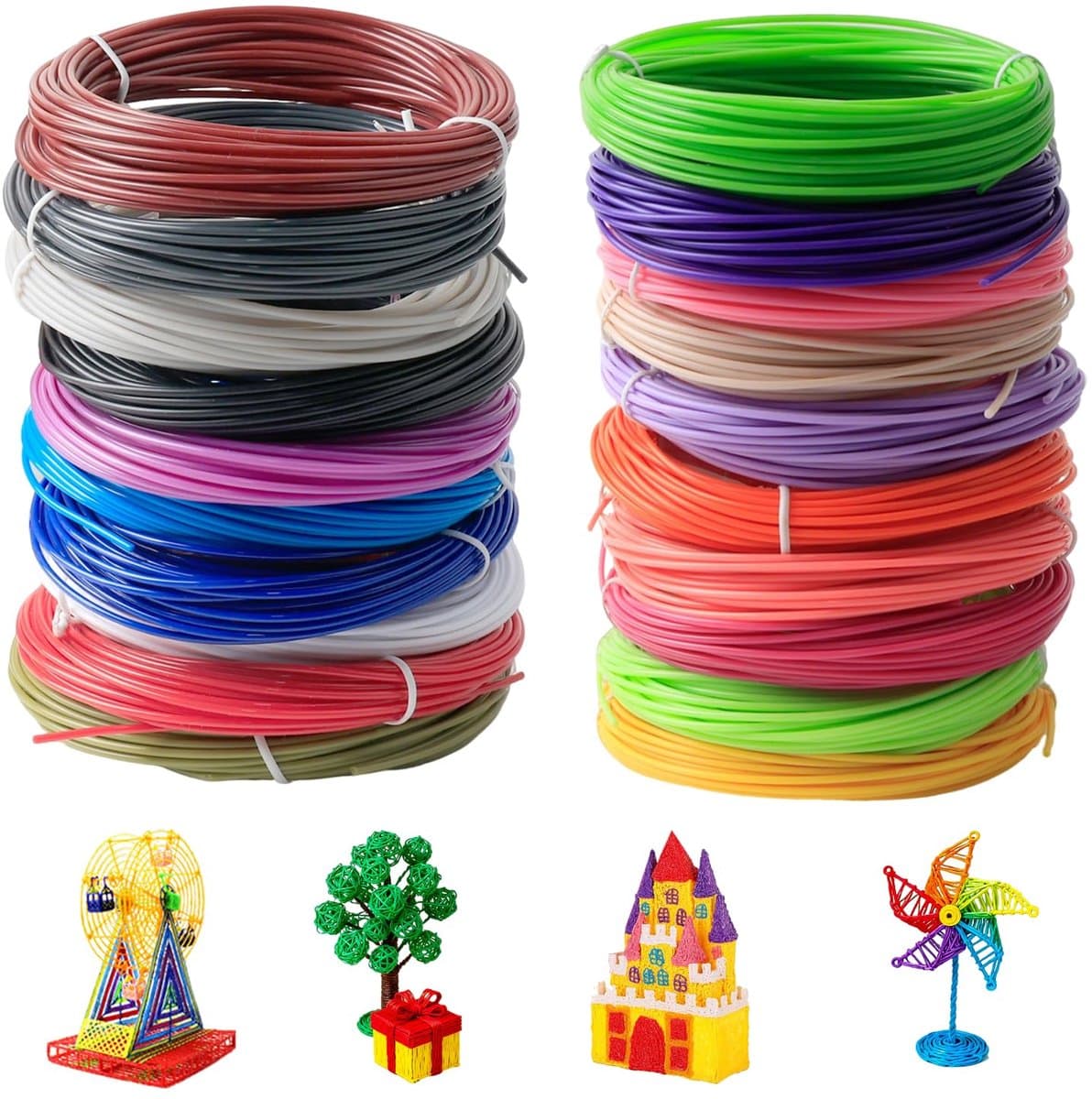3D-pen filament PLA 1,75mm 20 kleuren van elk 10 m 3D-printer stiftvullingen voor MYNT3D, ODRVM, Tecboss, Lovebay, SCRIB3D en Dikalen