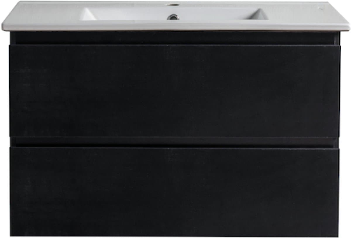 LINEA UNO - Kode 80 - Mat zwart - Badmeubel - - 301563