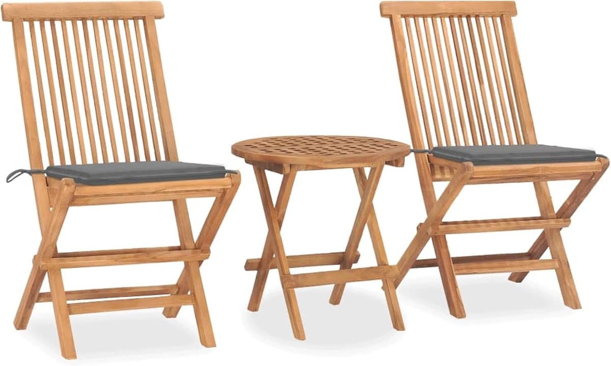 Tuinmeubel Set - Bistro Set - Buiten Zitten - Inklapbaar - 50x50 cm - Groen