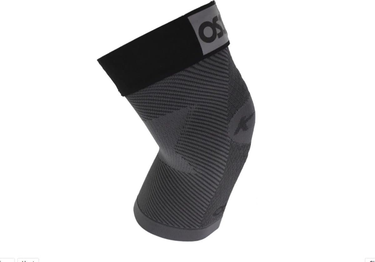 OS1st KS7+ kniebandage met verstelbare band maat XXL – grijs – jumpers knee – runners knee – artritis – patella tendinitis – pijnlijke knie – gezwollen knie – vermindert zwelling – verlicht kniepijn - compressie