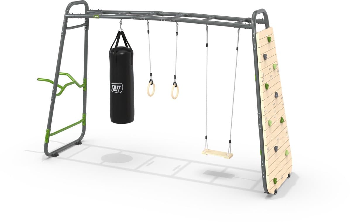 EXIT GetSet Monkeybar MB320 - Monkey Bar Klimrek voor Buiten - Speeltoestel voor Kinderen - Grijs