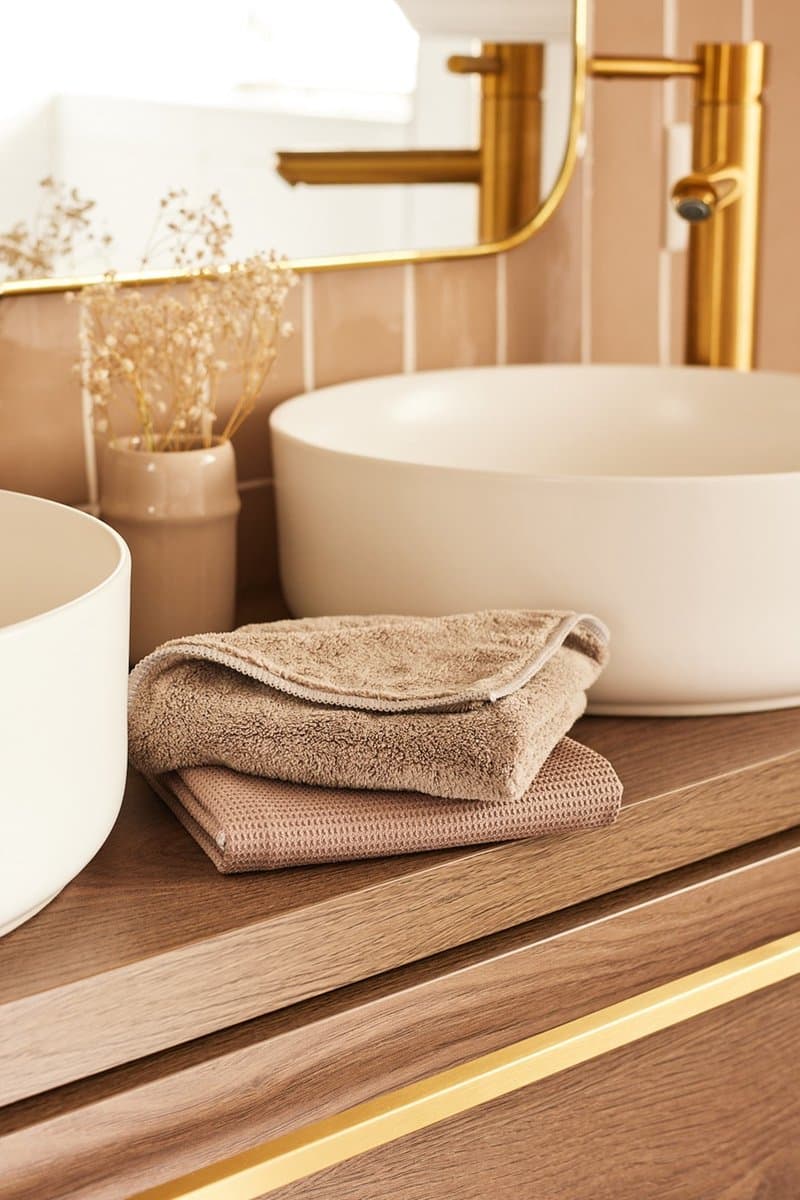 Toverdoeken set - Kleur taupe - 1x superdoek + 1x droogdoek
