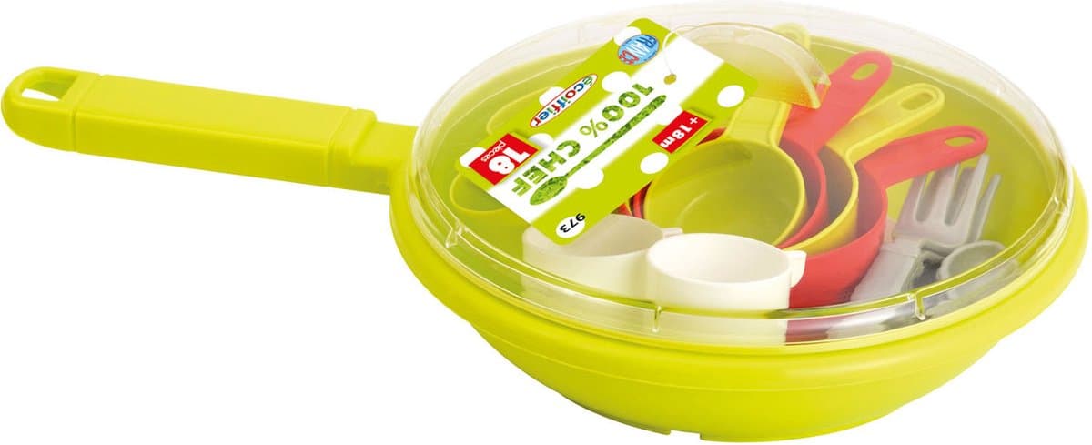 Pan met eetset - 18 delig - 32 cm
