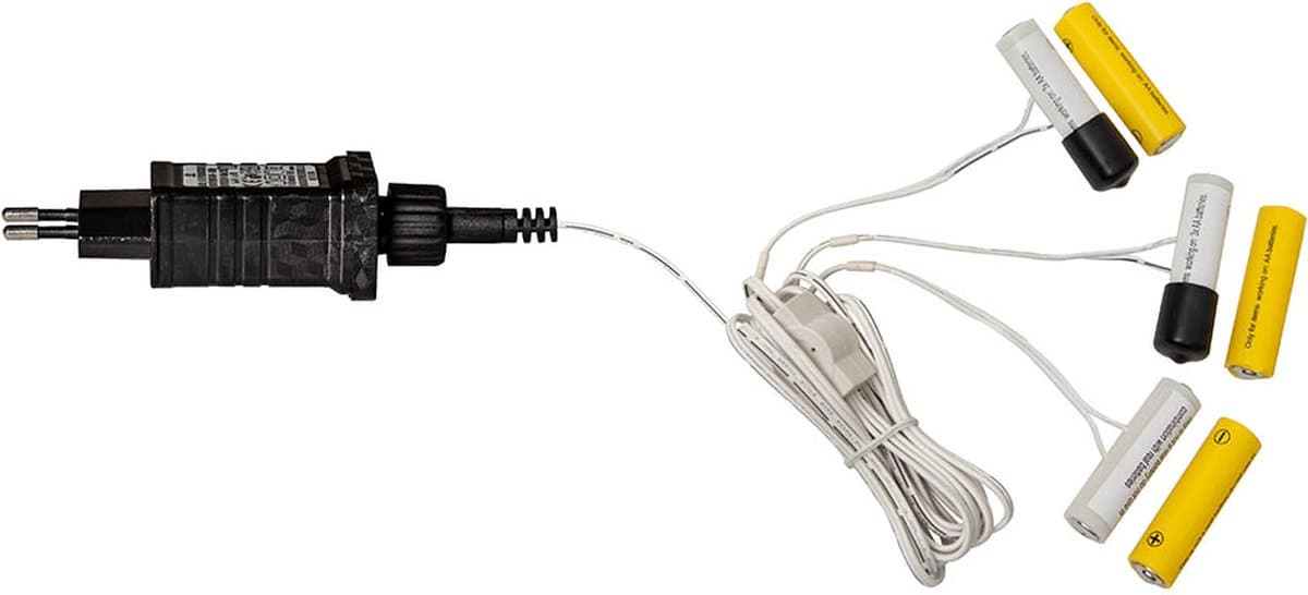 Batterij-eliminator "2xAA", vervangt 3x 2 AA-batterijen, 1,8 m kabel, 3 V-transformator