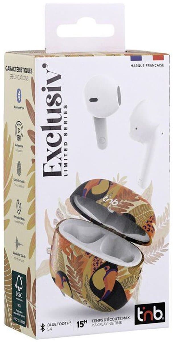 T'nB – TOUCAN – Draadloze oordopjes – Bluetooth 5.4 – Toucan-etui