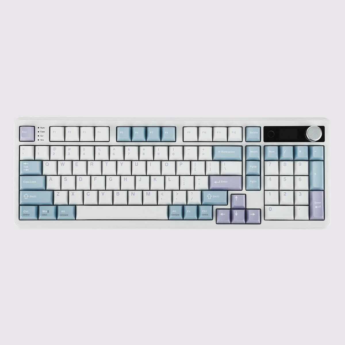 Epomaker TH99 PRO Draadloos Mechanisch Gaming Toetsenbord - 96% Layout met Numpad - 10.000mAh Accu - Gasket Mount - US QWERTY - Wit/Blauw
