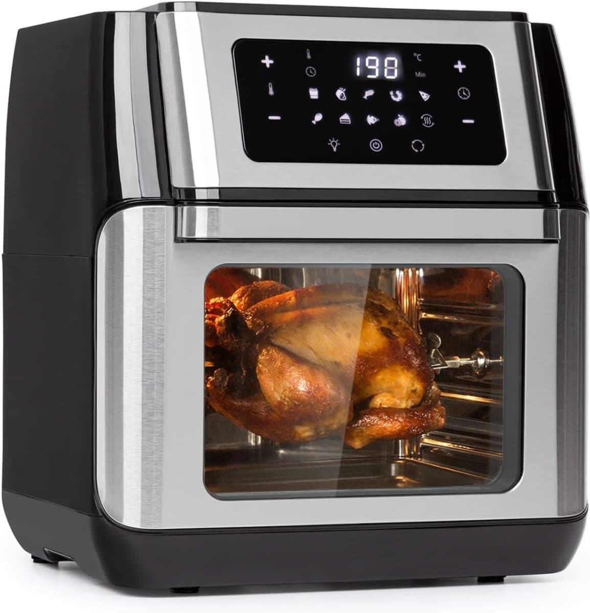 SAVI® Mini Airfryer - Airfryer - Heteluchtfriteuse - Compact - Zwart - 32cm x 36cm x 37cm; 8 kg