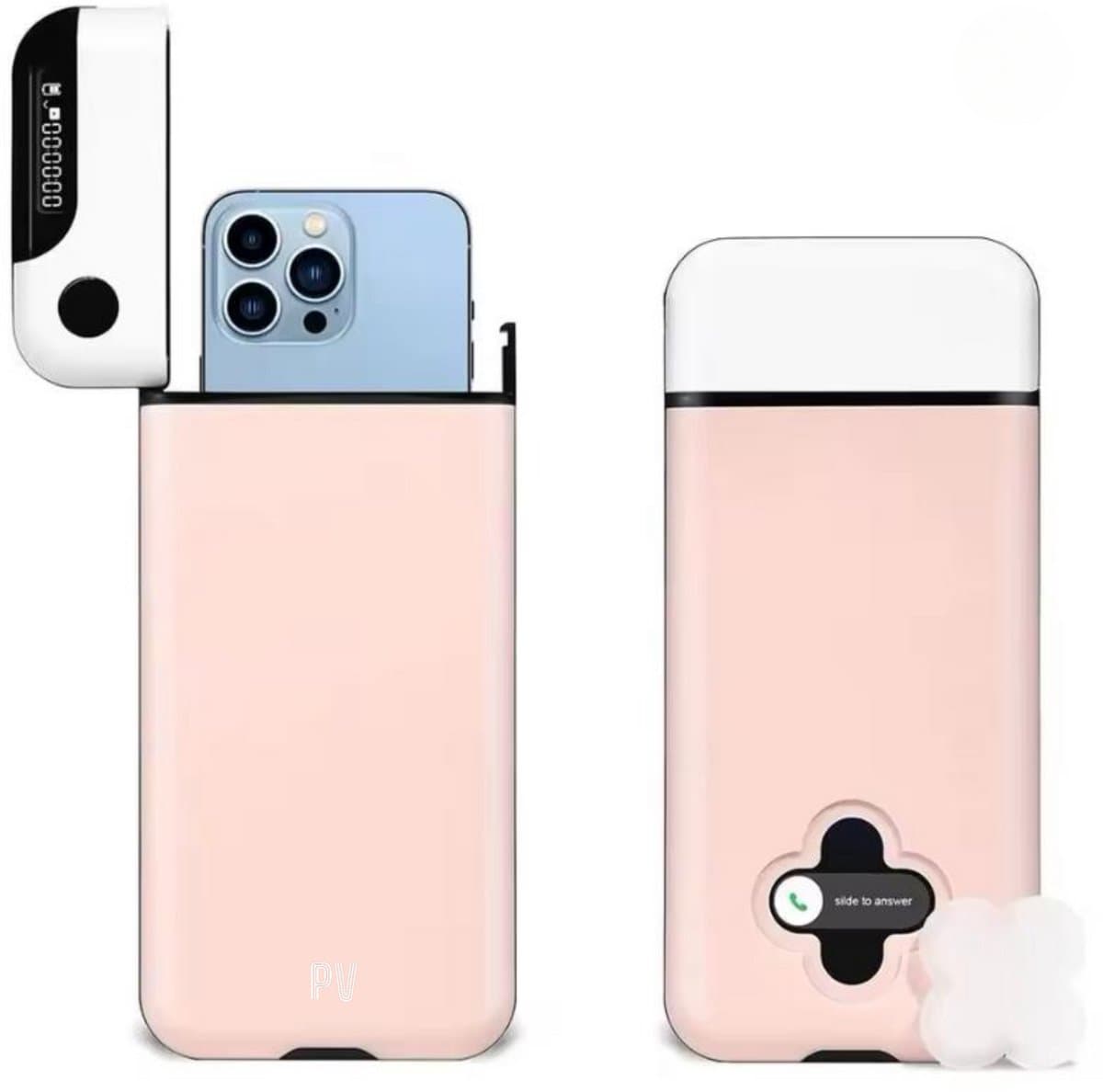 PureVolt Telefoonkluis met Tijdslot – Focus Box voor Smartphone – Elektronische Telefoon Kluis tegen Afleiding – Oplaadbare Smartphone Lock Box – Rosé – Digitale Concentratie Kluis