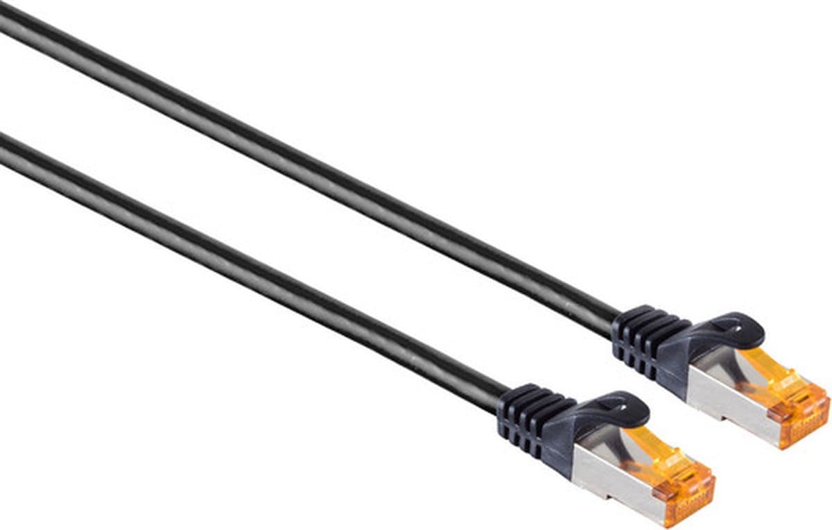 Powteq professional - 15 meter S/FTP buitenkabel - CAT 6A 100% koper netwerkkabel / internetkabel - 10 Gbit - Zwart - UV bestendig - Waterbestendig