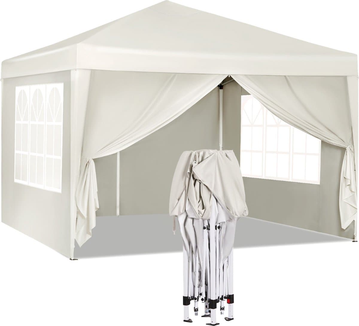 Bolture Partytent Opvouwbaar - Paviljoen - Met Zijwanden - Waterdicht - 3x3m