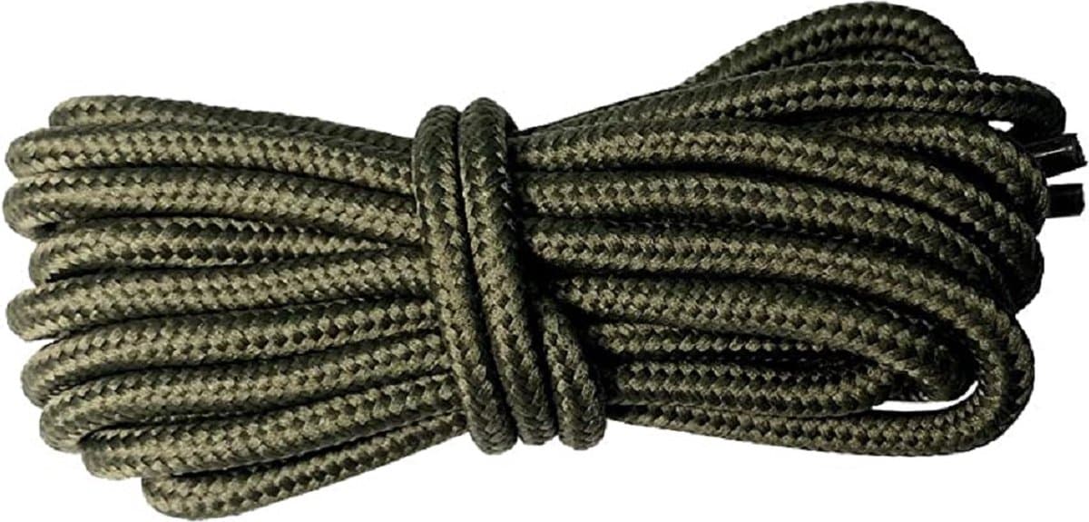 Schoenveters - Veters - Sneakerveters - Rond - Armygroen of donker groen - Veterlengte 120 cm – dikte 4mm