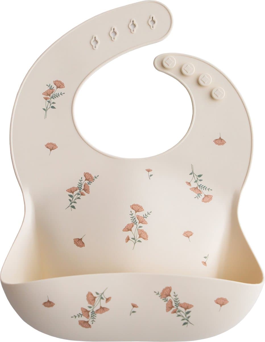 Mushie - Siliconen Placemats - Placemats - Pink Flowers