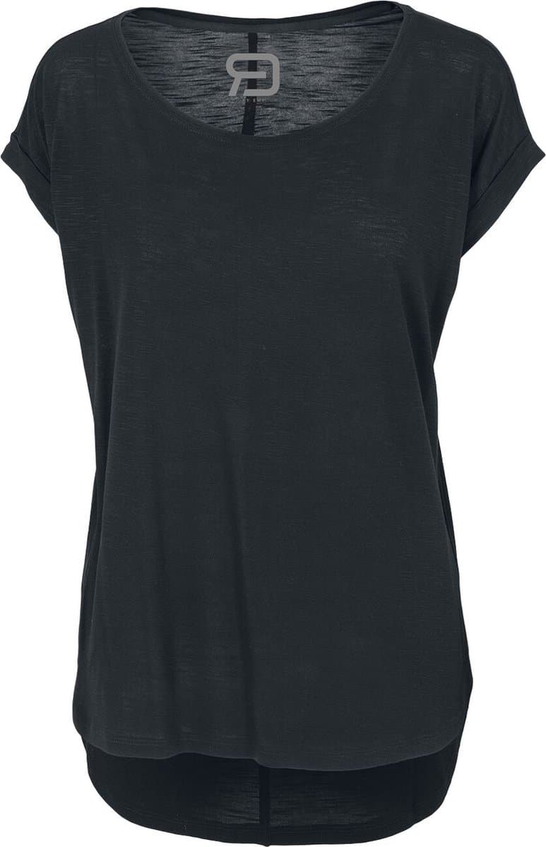 R.E.D. Rock-Engineered Design Zwart los T-shirt - Dames - S
