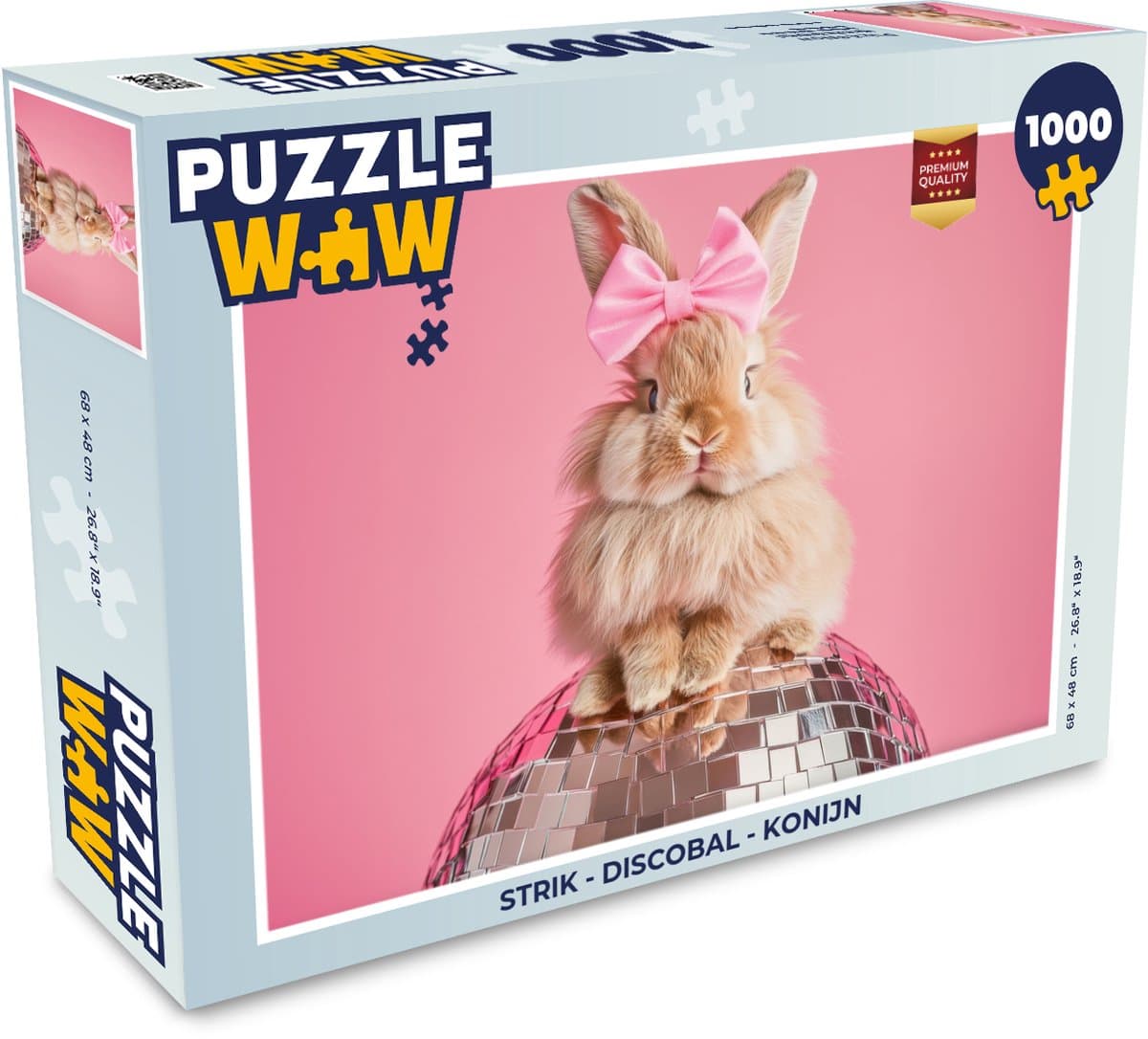 Puzzel Strik - Discobal - Konijn - Legpuzzel - Puzzel 1000 stukjes volwassenen
