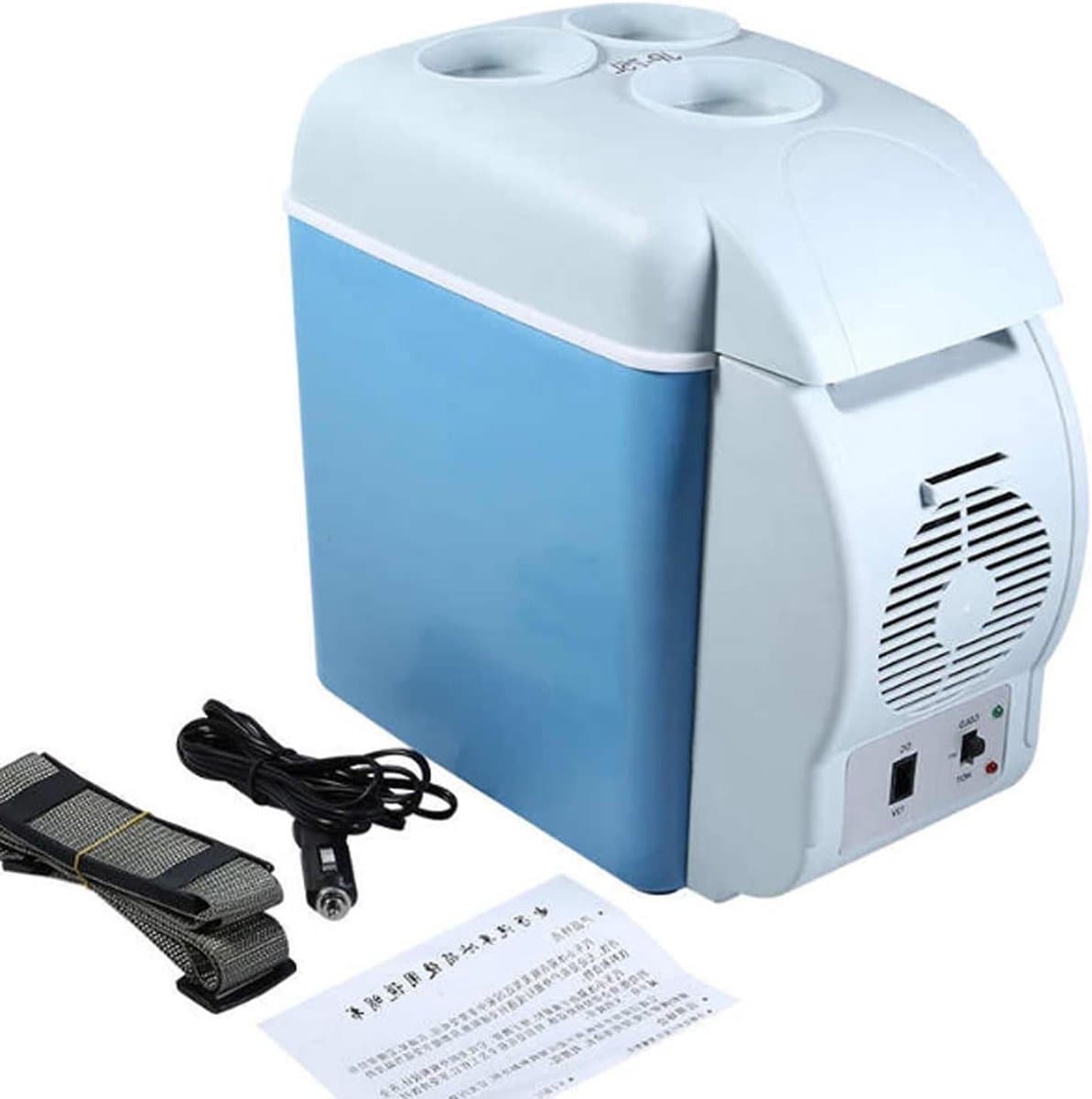 Mini Koelkast - Auto Koelkast Kleine Koelkast - Dranken Koelen - Dubbel Systeem - 75 Liter - Blauw