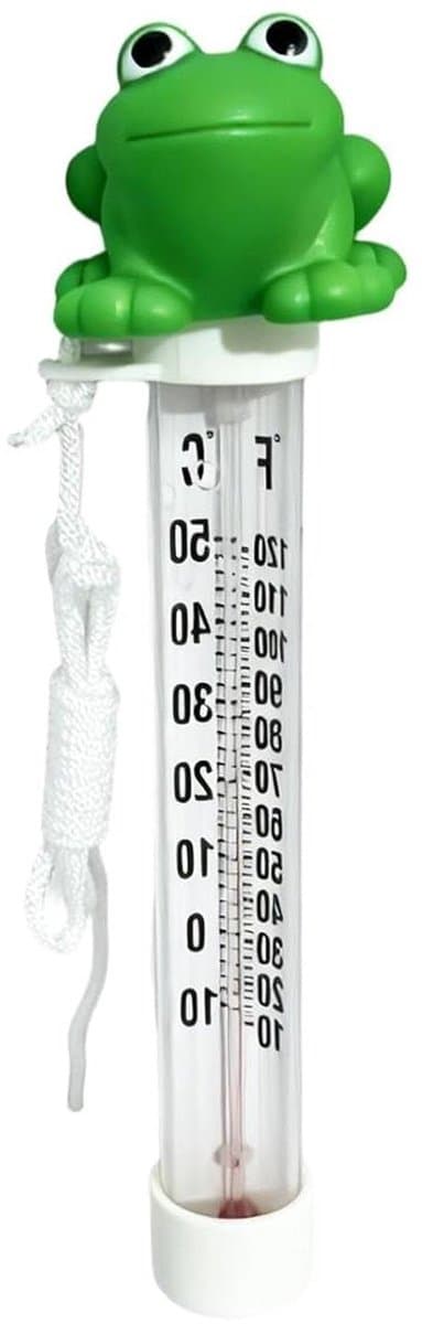 Zwembad Temperatuurmeter - Waterthermometer Kikker - Watercondities Monitoren - Schokbestendig Design - 14.4 cm Lengte - Groen