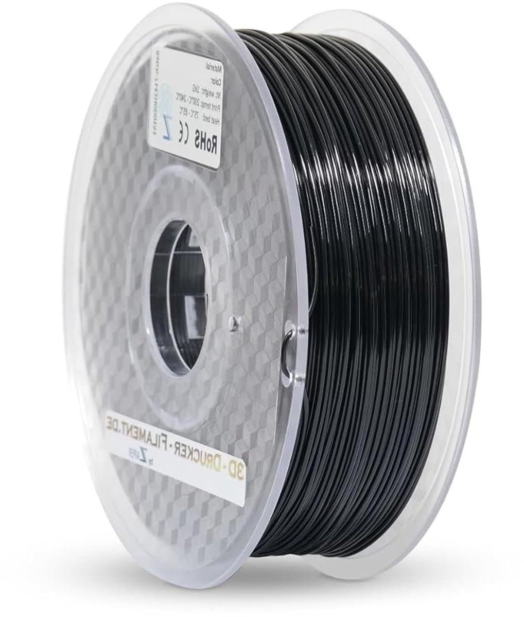 PETG Filament - 3D Printer Draad - Grote Prints Maken - Hoge Stabiliteit Sterkte - 175 mm 1 kg - Zwart