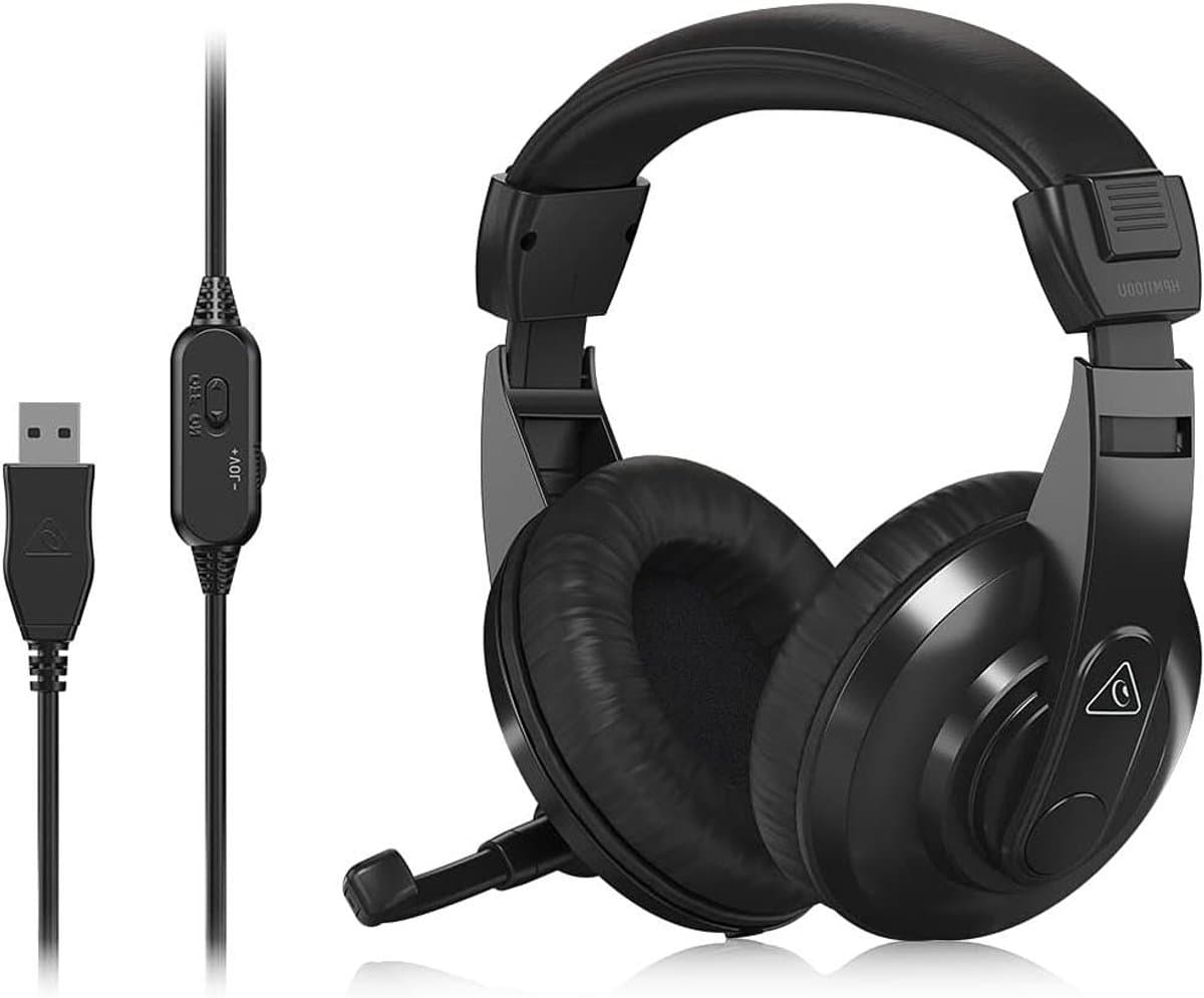USB Headset - Stereo Koptelefoon - Online Gesprekken - Grote Dynamische Drivers - 40 mm - Zwart