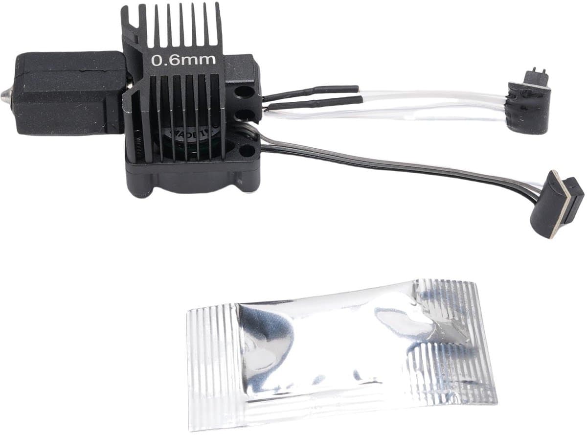 Dailygoods- Hotend Complete Kit - Geïntegreerd Mondstuk 0,6 mm - Harde Staal - Hoge Temperatuurdruk - Geschikt voor PLA/ABS/PETG - Efficiënte Warmteoverdracht - 3D Printer Nozzle