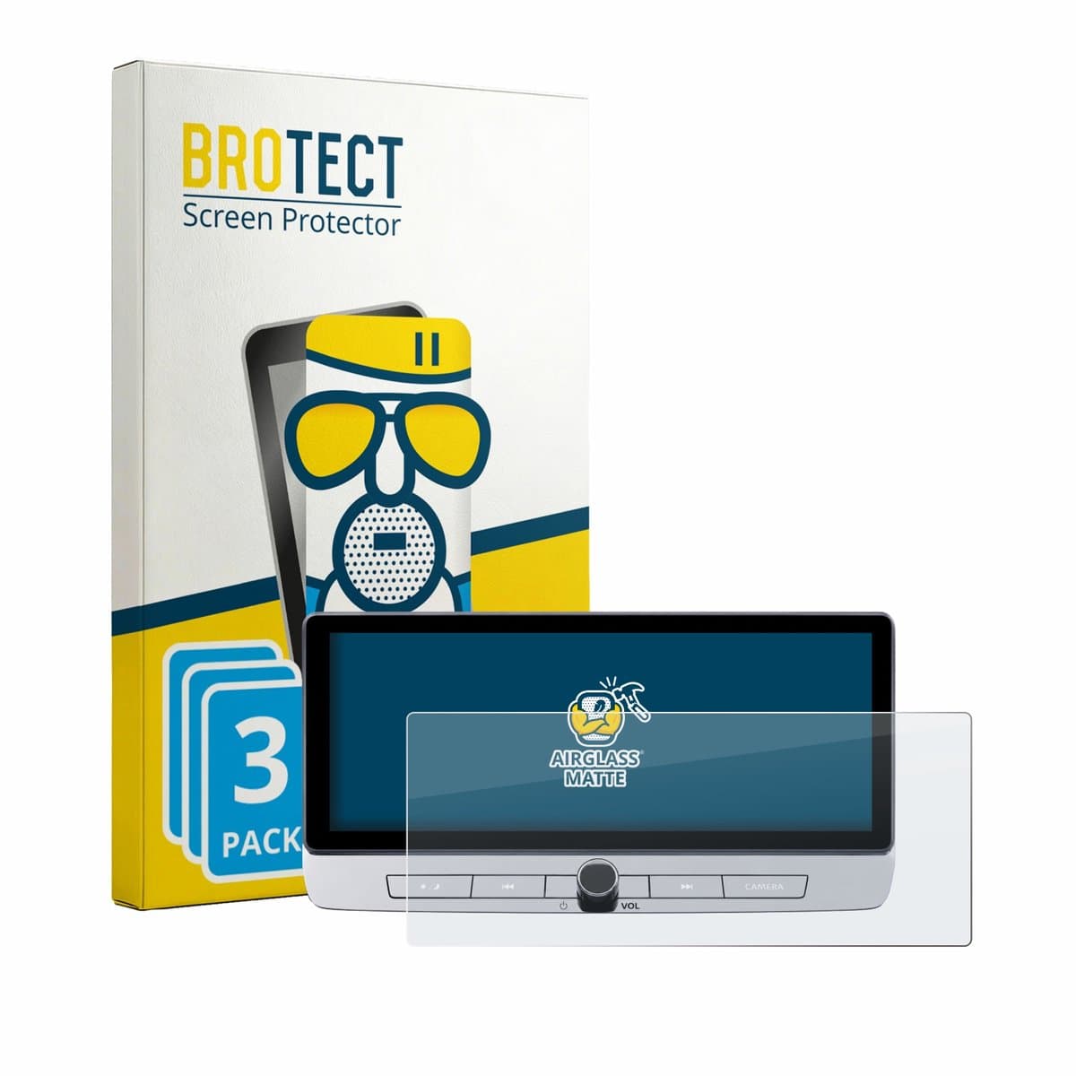 BROTECT - Screenprotector voor Nissan X-Trail 2026 NissanConnect 12.3" - Folie Beschermfolie Beschermglas matte 3 Stuks