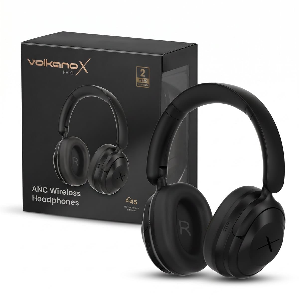 VolkanoX Halo - Bluetooth Koptelefoon - Hoofdtelefoon - Over Ear Koptelefoon - Active Noise Cancelling - Oplaadbaar - Bluetooth