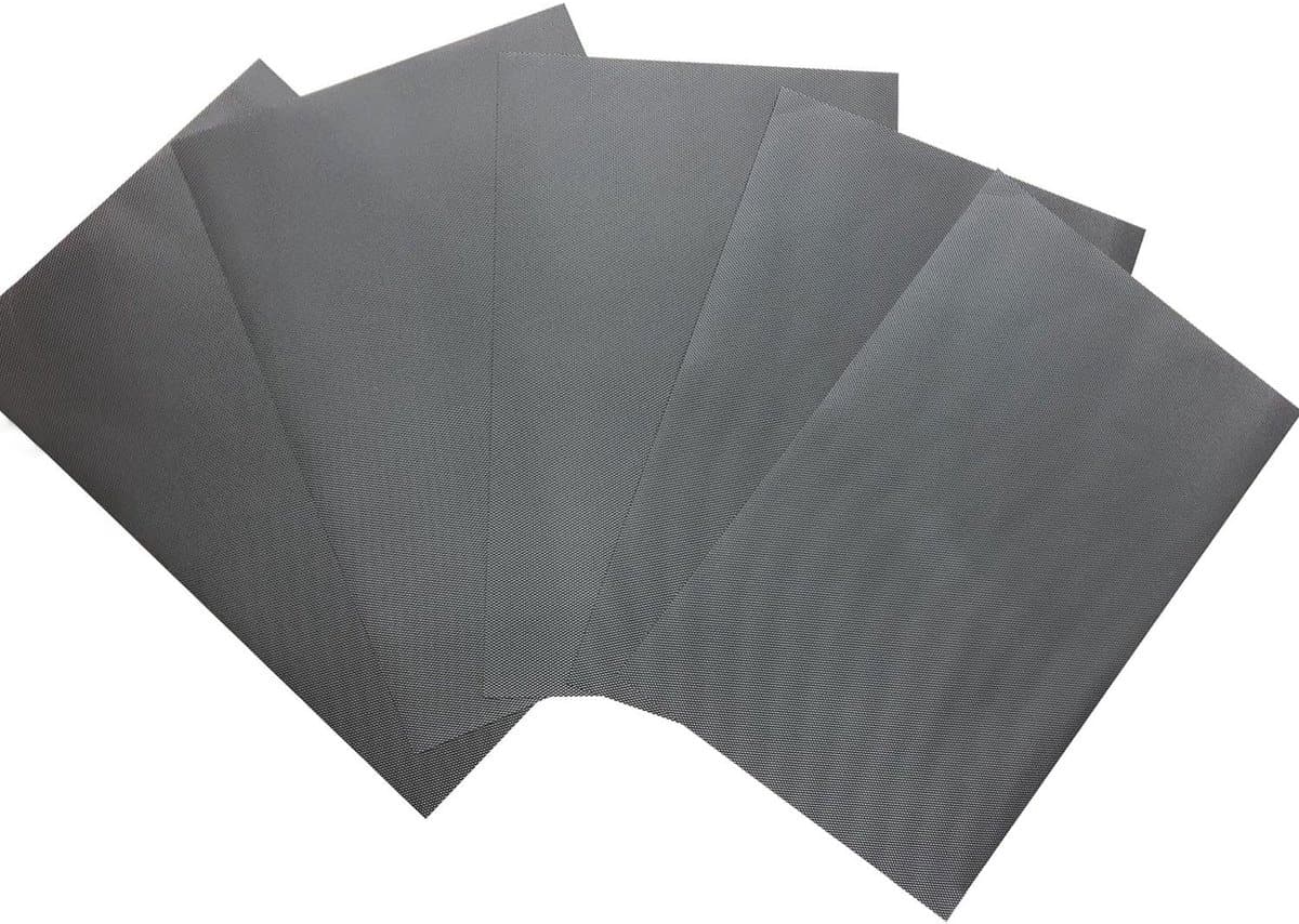 Dailygoody - 8-delige koelkastmatten - siliconen pads - vocht absorberend - grijs - snijdbaar maat - plaatsmatten voor gezin - perfect voor koelkast