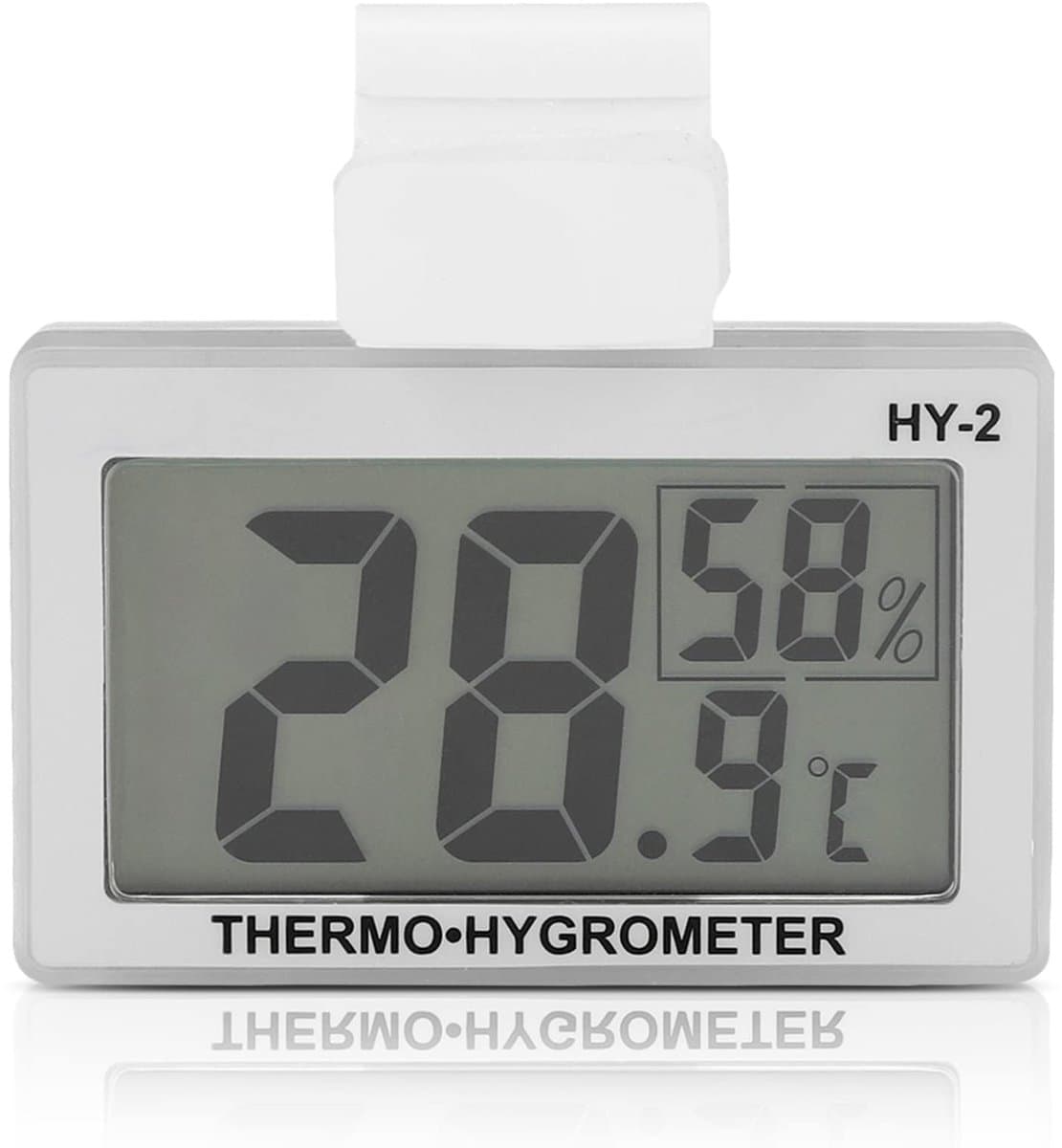 Dailygoods - Mini hygrometer thermometer - Digitale temperatuur en vochtigheid monitor - Waterbestendig - LCD-display met achtergrondverlichting - Ges...