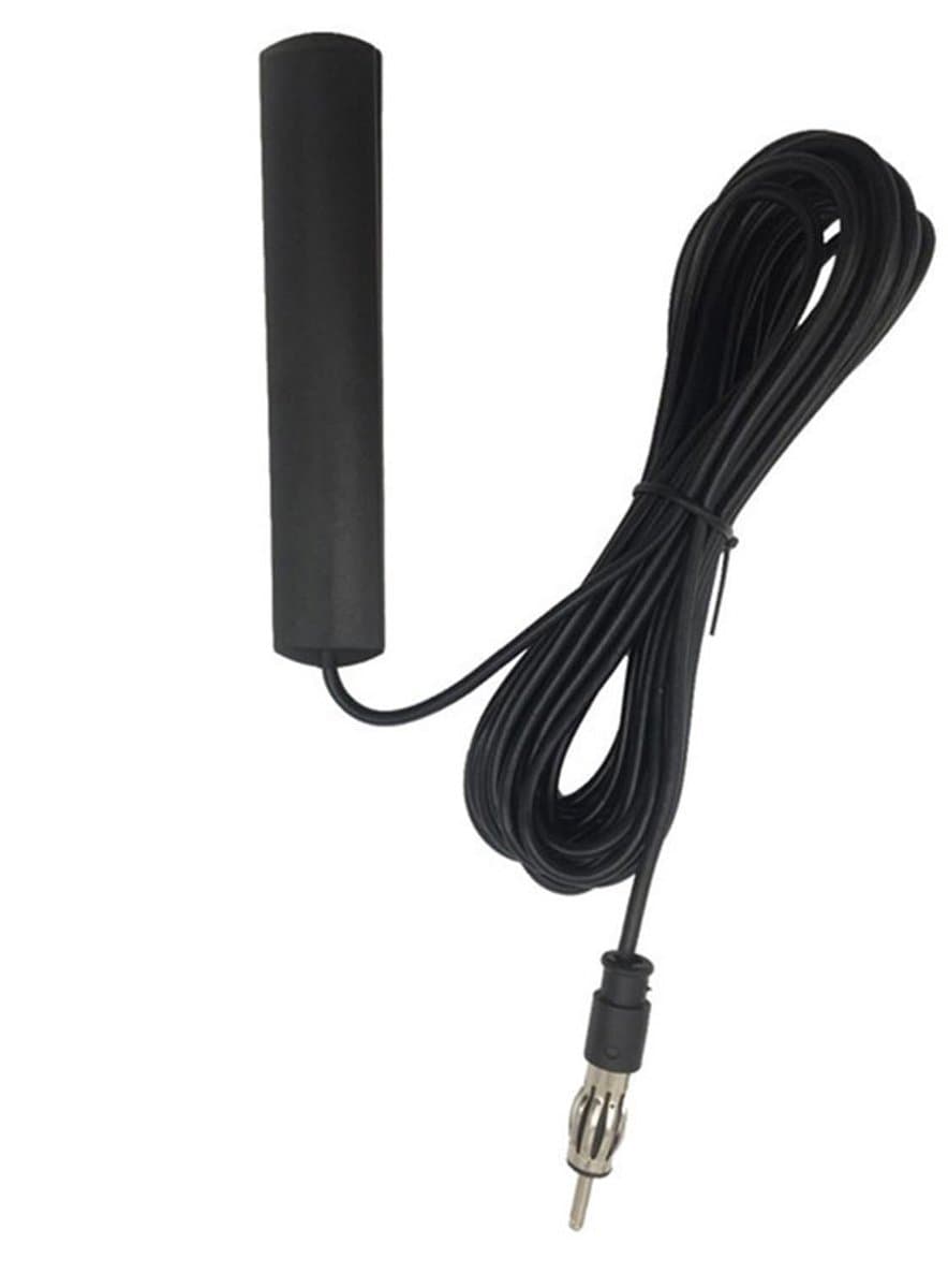 Dailygoods- Autoradio-antenne Universeel - FM Schijfantenne - Versterker 25dB - 5m Verlengkabel - DIN Stekker - Geschikt voor SUV - Autoantenne