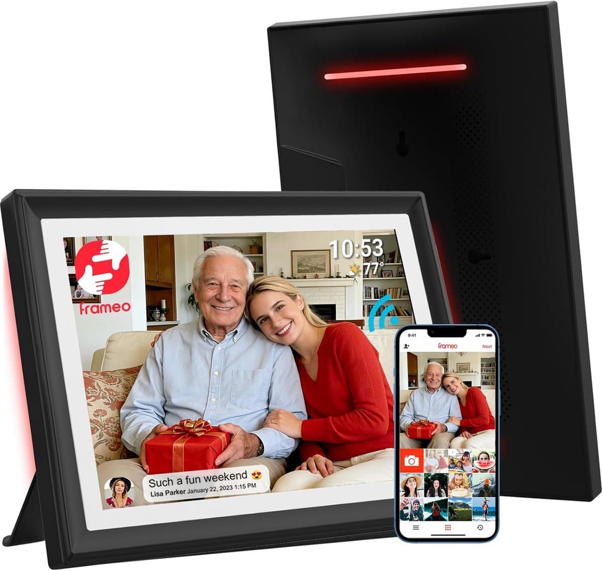Digitale Fotolijst met Wifi - Fotolijsten - Frameo App - HD Kwaliteit - digitaal frame