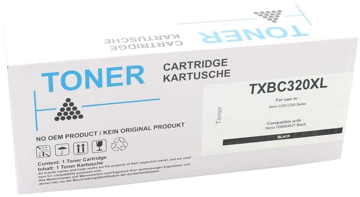 Xerox - Toner - TXBC320XL - Zwart - 8.000 pagina's - Huismerk - geschikt voor Xerox C 320, Xerox C 320 dn, Xerox C 320 dni, Xerox C 325, Xerox C 325 dn, Xerox C 325 dni