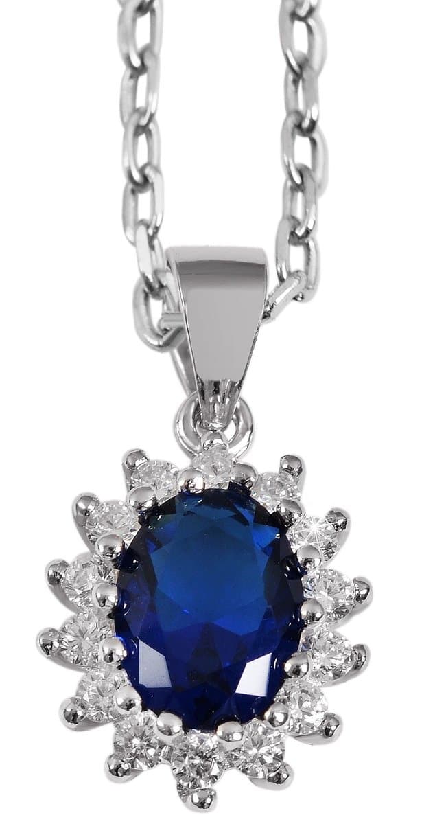 AKZENT Akzent dames hanger Divna "Divna" 925/- echt zilver, zirkonia afwerking, 925/rhodine verguld,