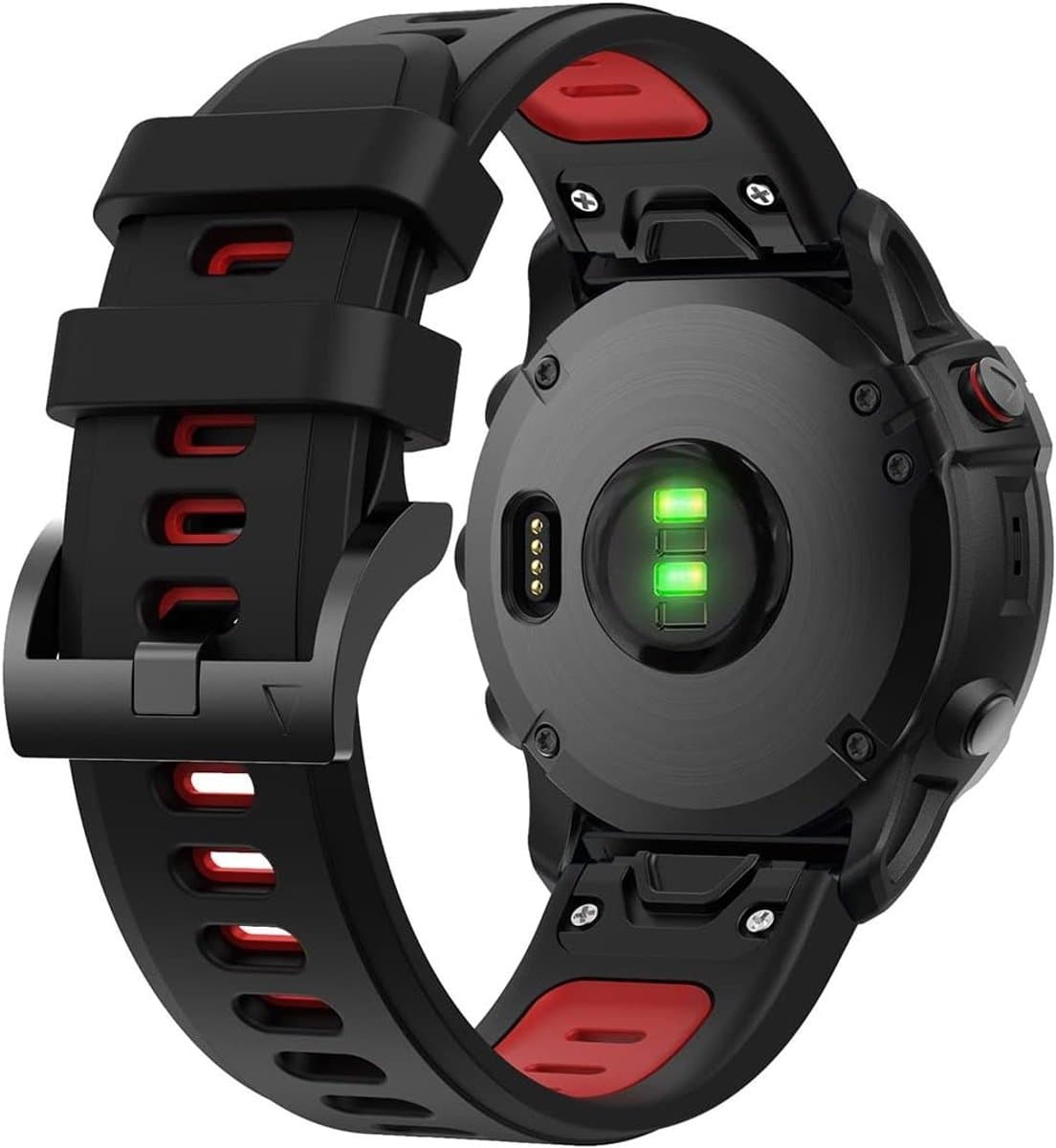 Silicone Horlogeband 22mm Geschikt voor Garmin Approach S60/S62, Sportieve Vervangband voor Instinct/D2 Delta/Epix 2 met Snelle Bevestiging