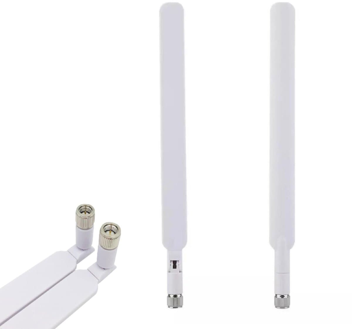 Zeynomax 4G antenne - 5dBi versterking - Wit kleur - Omnidirectioneel voor router - Ideaal voor mobiele hotspots - Geschikt voor camera's