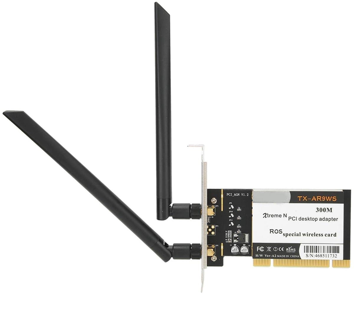 By shayne - TX-AR9WS AR9220 PCIe wifi-kaart - 300 Mbps draadloze wifi-adapter - Compact formaat - Ondersteunt XP - Ideaal voor thuisgebruik - Betrouw.