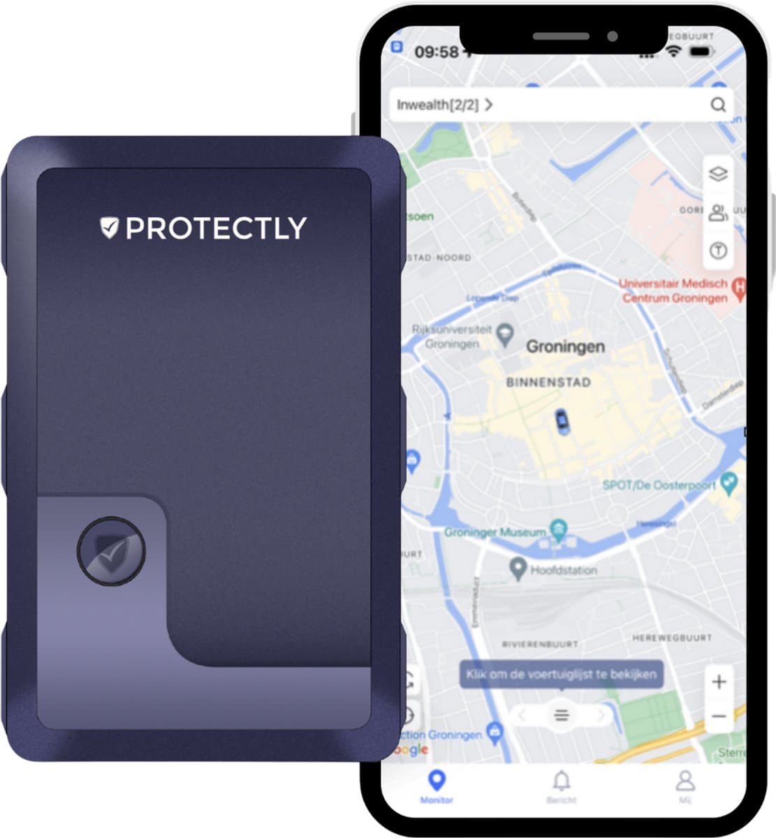 Protectly® GPS Tracker Extreme met Sim - Tracker - GPS Trackers – Volgsysteem - 150 landen - Slimme Sensoren - IP67 Waterdicht - 10 Jaar Full Service SIM - Geen abonnementskosten - Geschikt voor iOS & Android