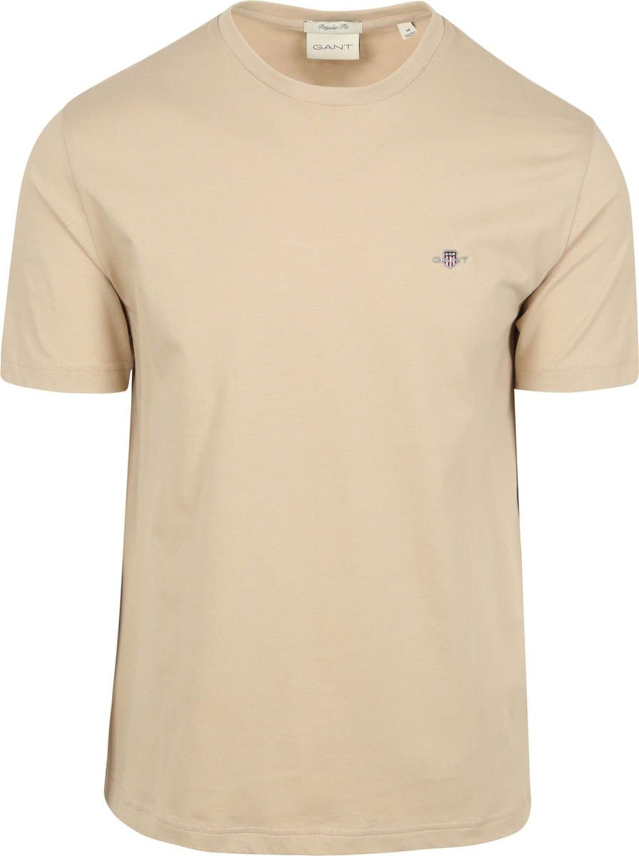 Gant T-shirt Shield Logo Sand - Maat XXL - Heren - Casual T-shirts