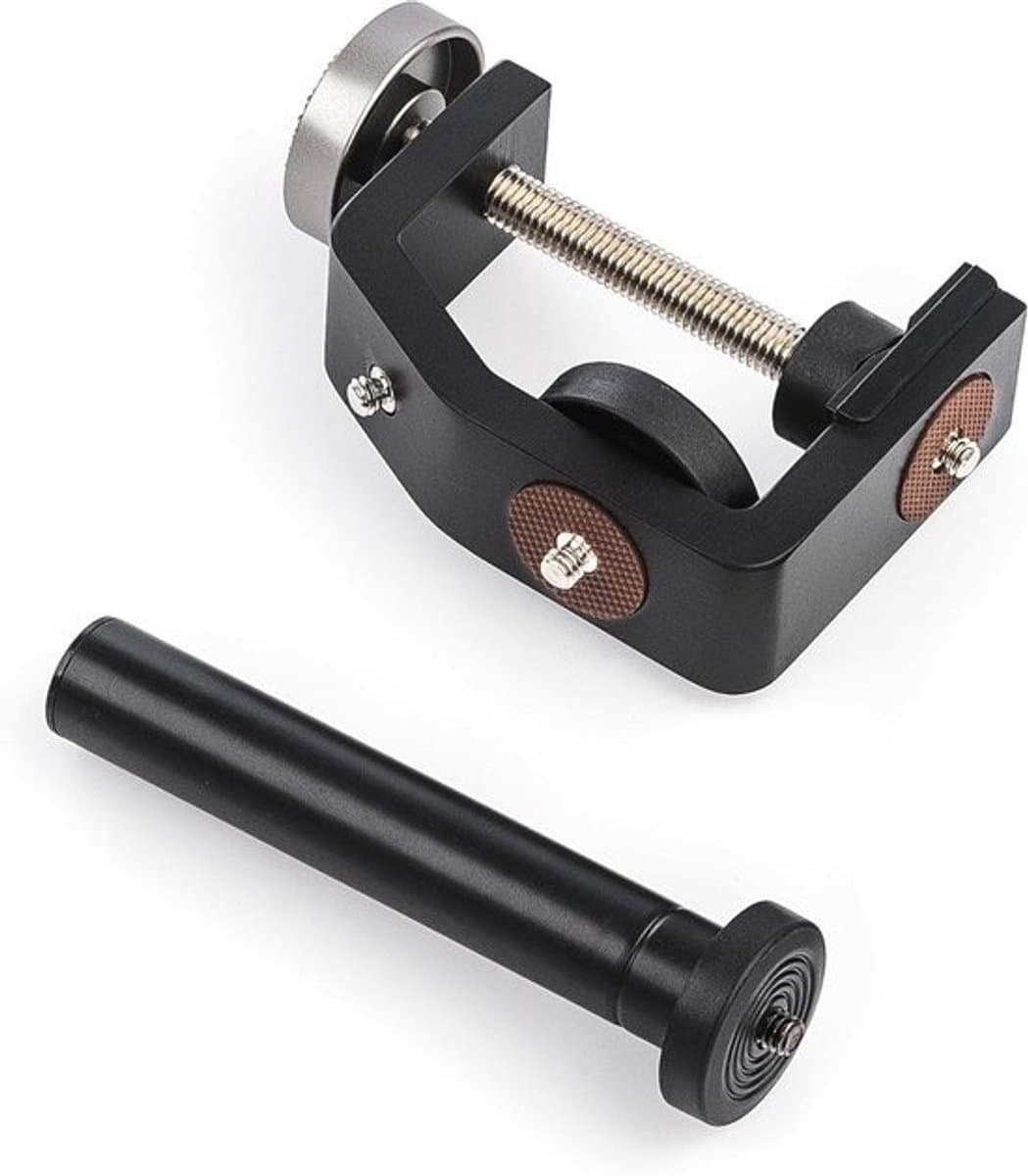 Klem Statief - Universele Klem - Apparatuur Bevestigen - Uitschuifbare Middenkolom - 0-6 cm Klemming - Zwart