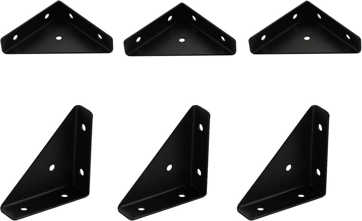 Hoekverbindingen voor Stabiliteit - 12 Stuks Metalen Hoekconnectoren voor Bedden, Tafels, Kasten en Meubels