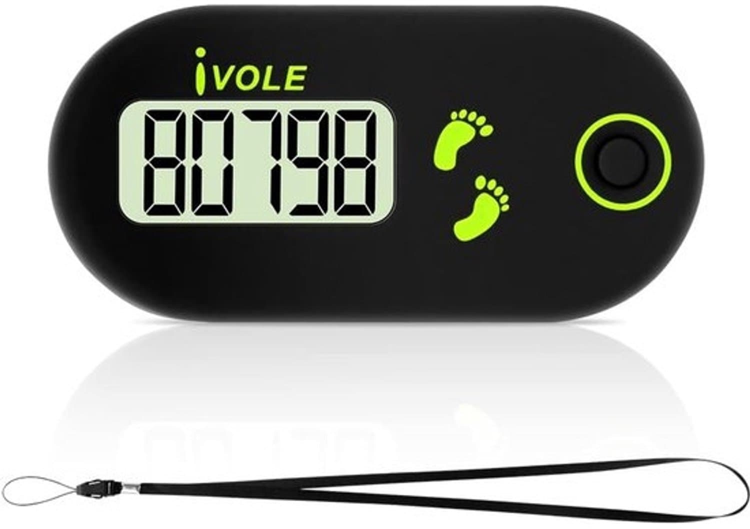 Stappenteller Clip - Digitale Loopmeter - Fitnessdoelen - Nauwkeurige 3D-sensor - 5.2 cm - Zwart