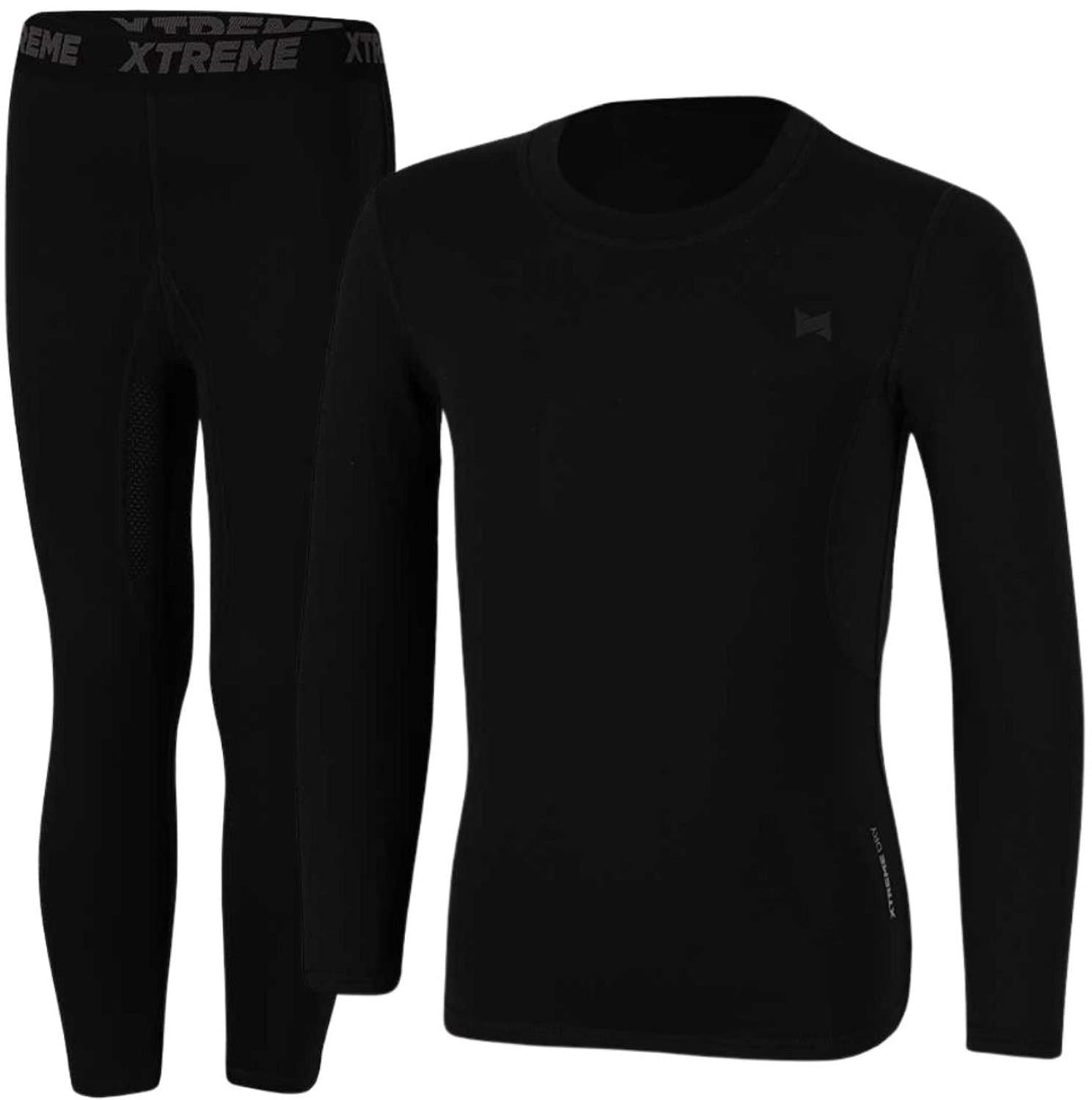 Xtreme Kinder Thermoset Shirt en Legging - Zwart - Maat 152/164
